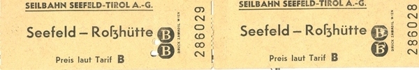 Seefeld Railway Ticket No. 286029