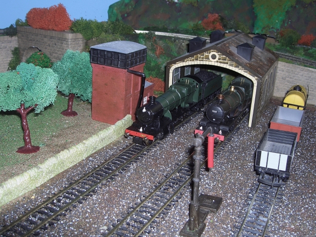 Engine Shed and Water Tower besides the Beer Garden