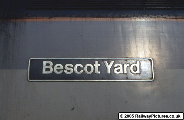 47238 Nameplate Bescot Yard