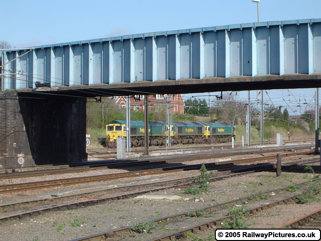 Three Class 66 Freightliners