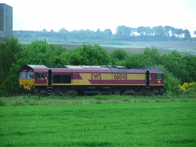 66048 runs forward to run round its train at Westfield