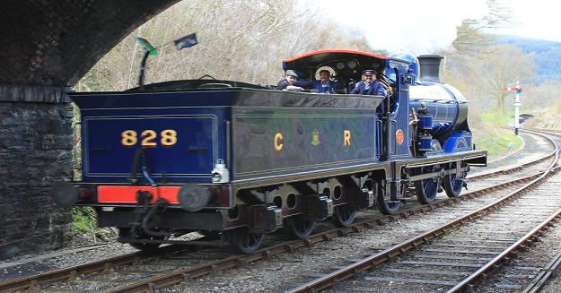 Caledonian 828 at Carrog