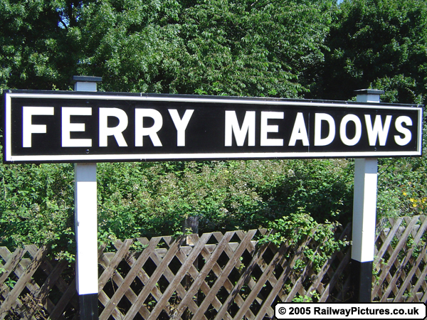 Ferry Meadows Station Sign