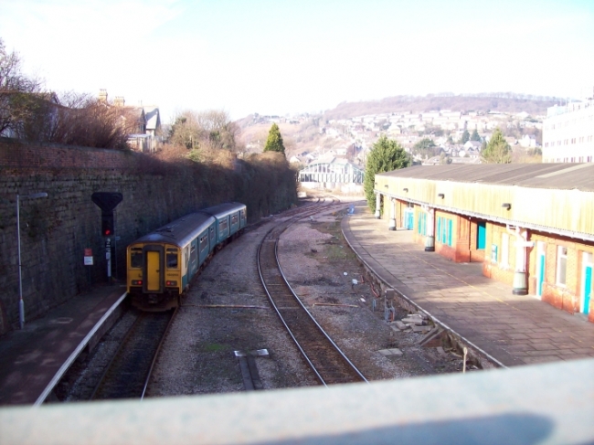 Looking Northward from Pontypridd station footbridge