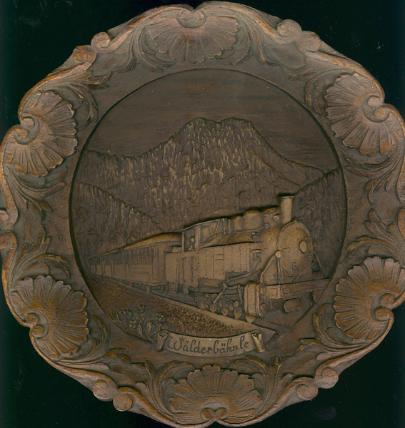Woodern Carved Train Plate