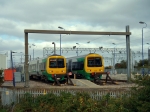 323208 and 323241 at Soho Depot, Birmingham (17/10/09)