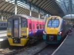First Transpennine Class 158 DMU & Hull Trains Class 222 Pioneer at Hull