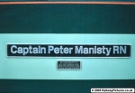 Nameplate of Captain Peter Manistyrn
