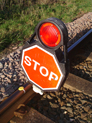Track Stop sign